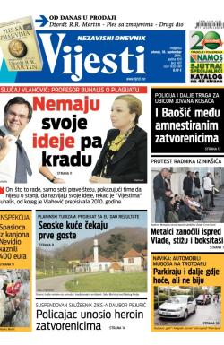 Vijesti - broj 5917, 16. sep 2014.