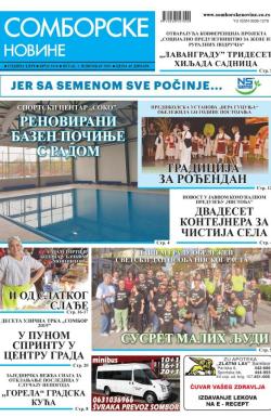 Somborske novine - broj 3410, 1. nov 2019.