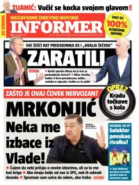 Informer - broj 182, 7. dec 2012.