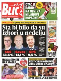 Blic - broj 7808, 9. nov 2018.
