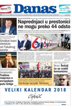 Danas - broj 7403, 5. jan 2018.