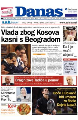 Danas - broj 5884, 8. nov 2013.