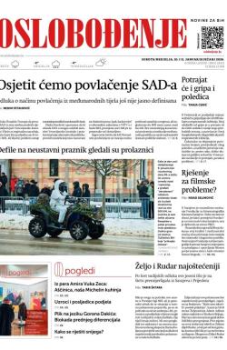 Oslobođenje - broj 28112, 10. jan 2026.