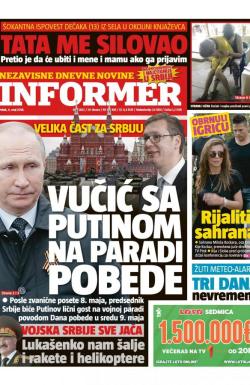 Informer - broj 1832, 4. maj 2018.