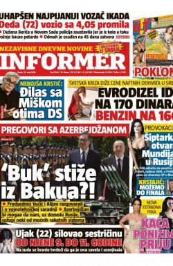 Informer - broj 1848, 23. maj 2018.