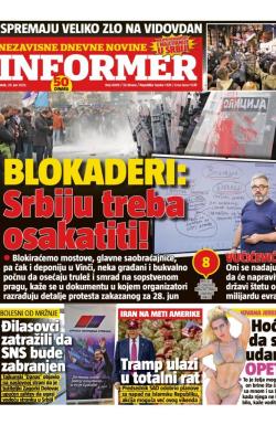 Informer - broj 4009, 20. jun 2025.