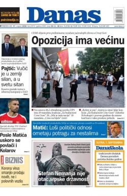 Danas - broj 8372, 31. avg 2020.