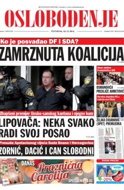 Oslobođenje - broj 24.443, 18. dec 2014.