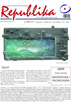 Republika - broj 508, 1. sep 2011.