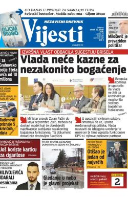Vijesti - broj 6392, 12. jan 2016.