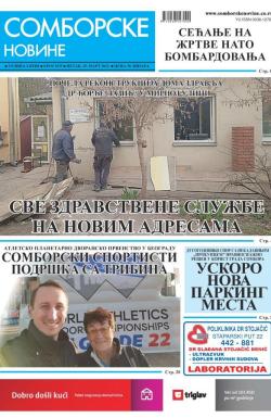 Somborske novine - broj 3535, 25. mar 2022.