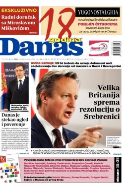 Danas - broj 6462, 9. jun 2015.