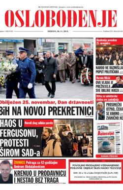 Oslobođenje - broj 24.421, 26. nov 2014.