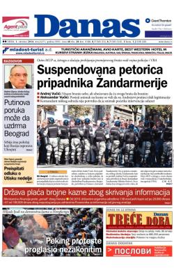 Danas - broj 6211, 1. okt 2014.