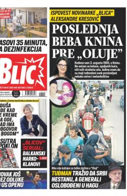 Blic - broj 8420, 6. avg 2020.