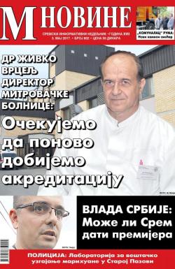 M Novine, Sr. Mitrovica - broj 802, 3. maj 2017.