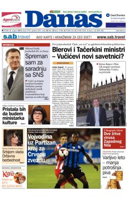 Danas - broj 5793, 9. avg 2013.