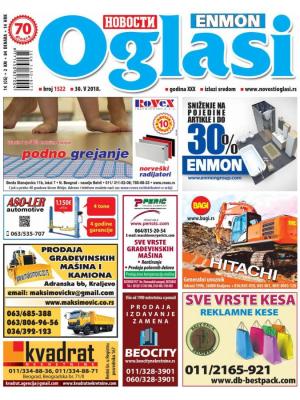 Novosti oglasi - broj 1522, 30. maj 2018.