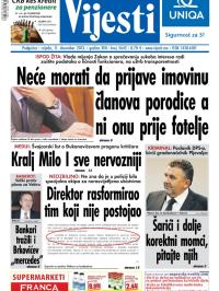 Vijesti - broj 5642, 11. dec 2013.