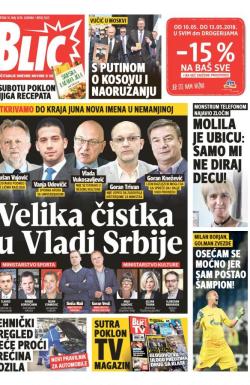 Blic - broj 7625, 10. maj 2018.