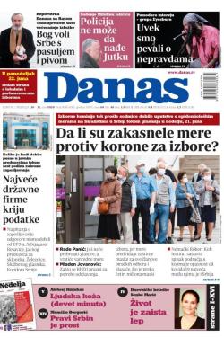 Danas - broj 8300-8301, 20. jun 2020.