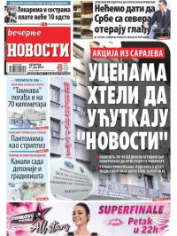 Večernje novosti - broj 3286, 27. jun 2019.