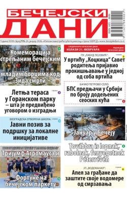 Bečejski Dani - broj 775, 24. jan 2026.