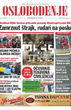 Oslobođenje - broj 24.741, 12. okt 2015.