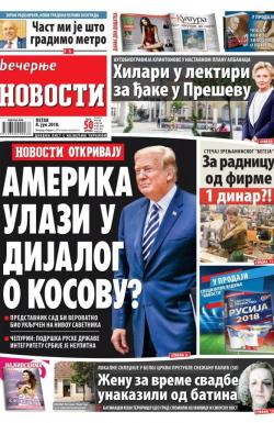 Večernje novosti - broj 2990, 8. jun 2018.