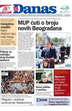 Danas - broj 7315, 9. okt 2017.