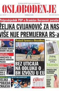 Oslobođenje - broj 24.707, 8. sep 2015.