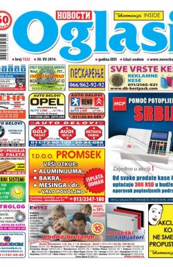 Novosti oglasi - broj 1322, 30. jul 2014.