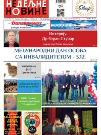 Nedeljne novine, B. Palanka - broj 2620, 3. dec 2016.