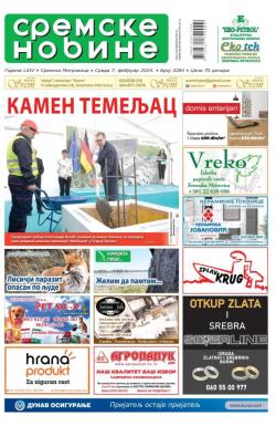 Sremske Novine - broj 3284, 7. feb 2024.