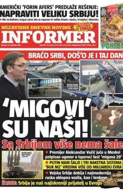Informer - broj 1418, 22. dec 2016.
