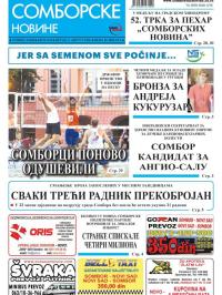 Somborske novine - broj 3241, 5. avg 2016.