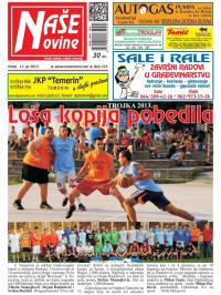 Naše novine, Temerin - broj 219, 12. jul 2013.