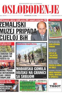 Oslobođenje - broj 24.713, 14. sep 2015.