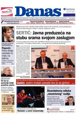 Danas - broj 6282, 11. dec 2014.