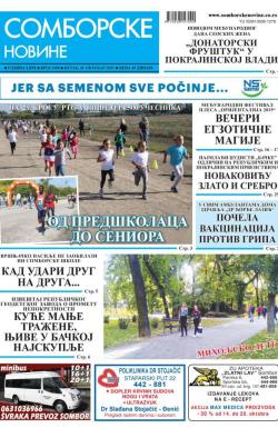 Somborske novine - broj 3408, 18. okt 2019.