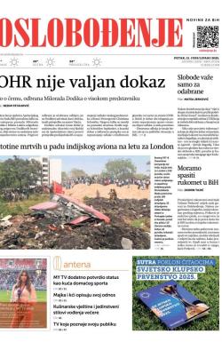 Oslobođenje - broj 27934, 13. jun 2025.
