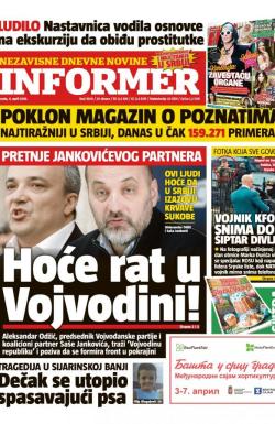 Informer - broj 1809, 4. apr 2018.