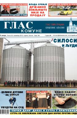 Novi glas komune, Apatin - broj 185, 30. nov 2012.