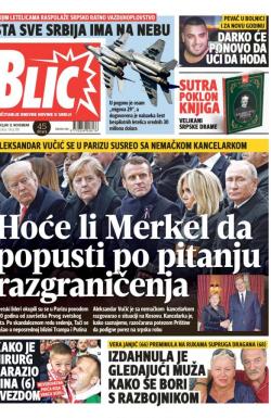 Blic - broj 7811, 12. nov 2018.