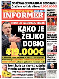Informer CG - broj 733, 29. sep 2014.