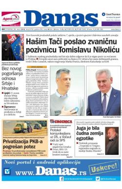 Danas - broj 6758, 31. mar 2016.