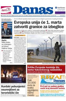 Danas - broj 6716, 18. feb 2016.