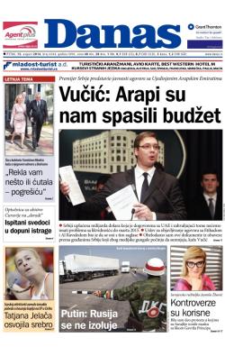 Danas - broj 6164, 15. avg 2014.