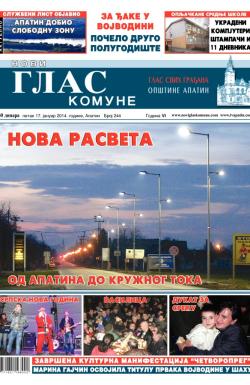 Novi glas komune, Apatin - broj 244, 17. jan 2014.