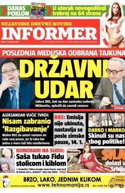 Informer - broj 505, 27. dec 2013.
